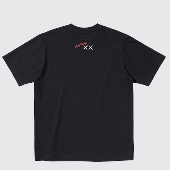Fair Used Unisex Size X-large Uniqlo KAWS X Warhol Graphic Tee 100% Cotton Black - Picture 4 of 13